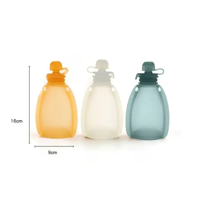 Pochettes alimentaires réutilisables pour bébé, sans BPA, à presser 4