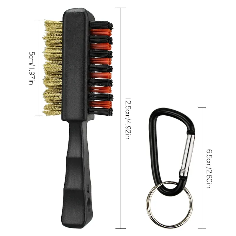 Nettoyeur de club de golf avec mousqueton, brosse de nettoyage et affûteur de rainures, accessoire de golf multi-usage 9