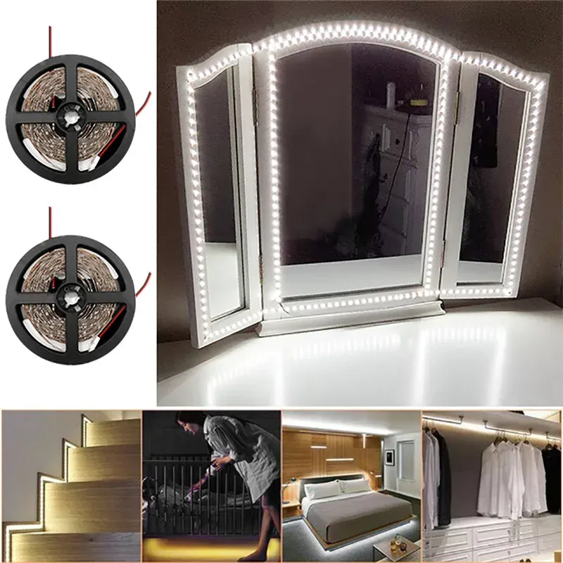 Bande LED RGB 12 V CC 5 m 300 LED SMD 2835 Bleu Rouge Vert Jaune Blanc Blanc Chaud Ruban Flexible 5