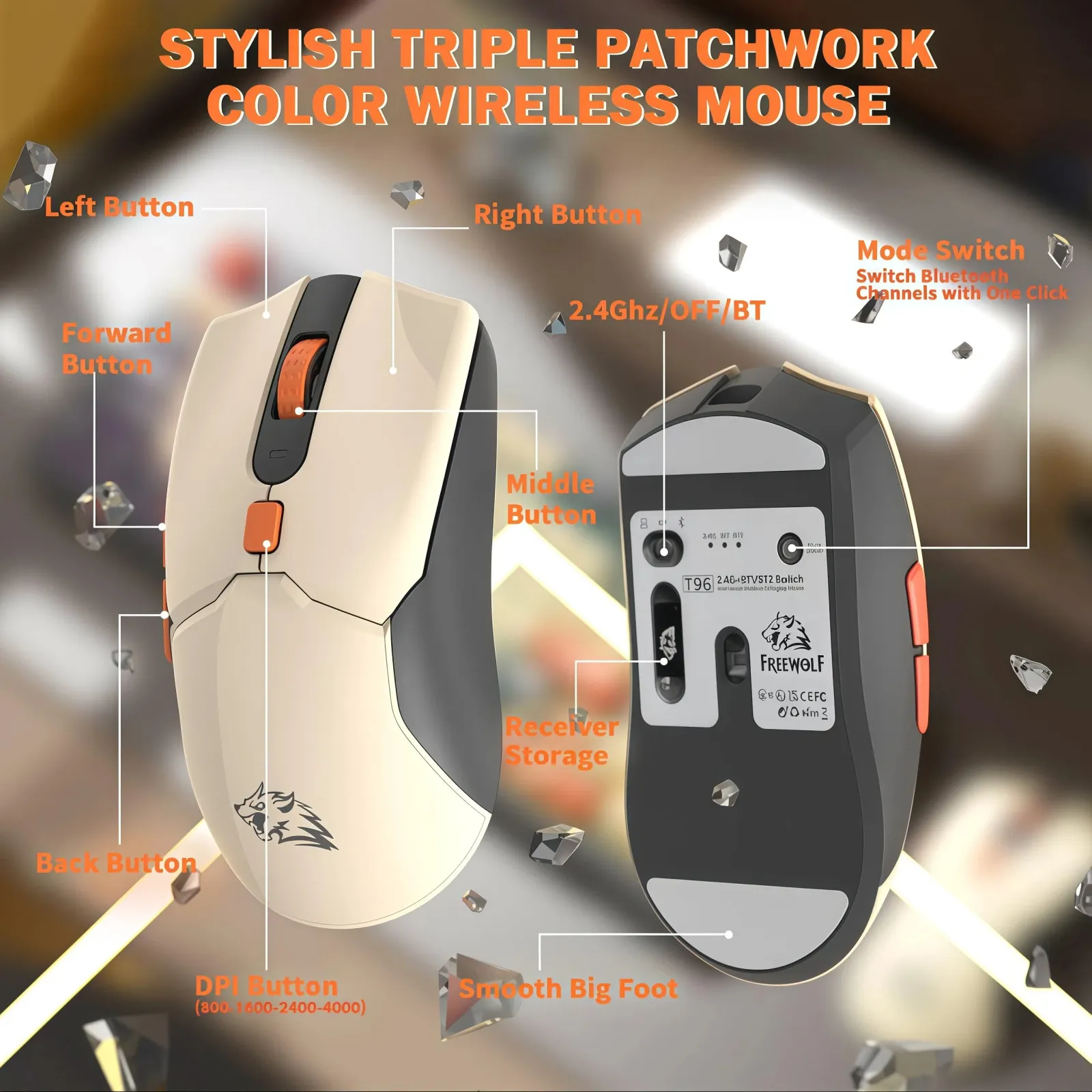 Souris optique Freewolf T96
