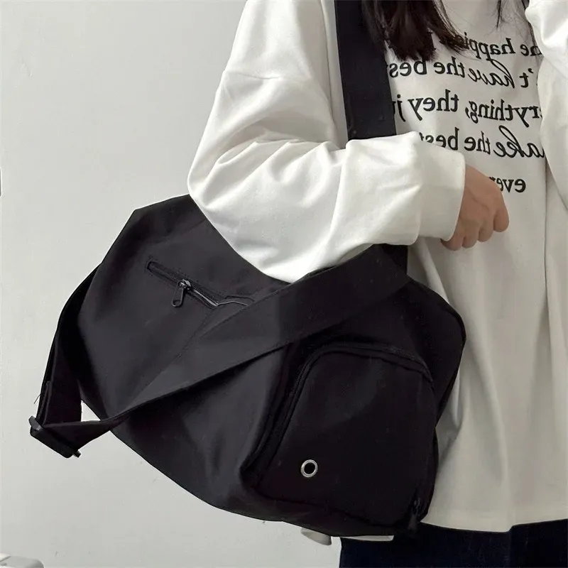 Grand sac fourre-tout de voyage à bandoulière pour femme en toile, sac de sport et de yoga 4