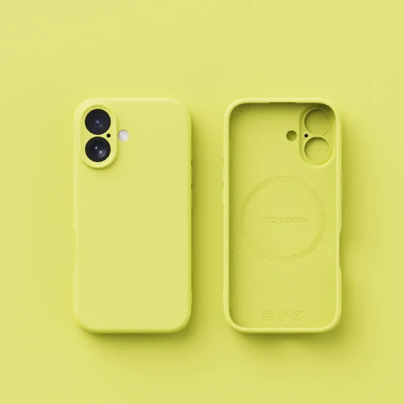 Coque magnétique en silicone liquide, style épuré