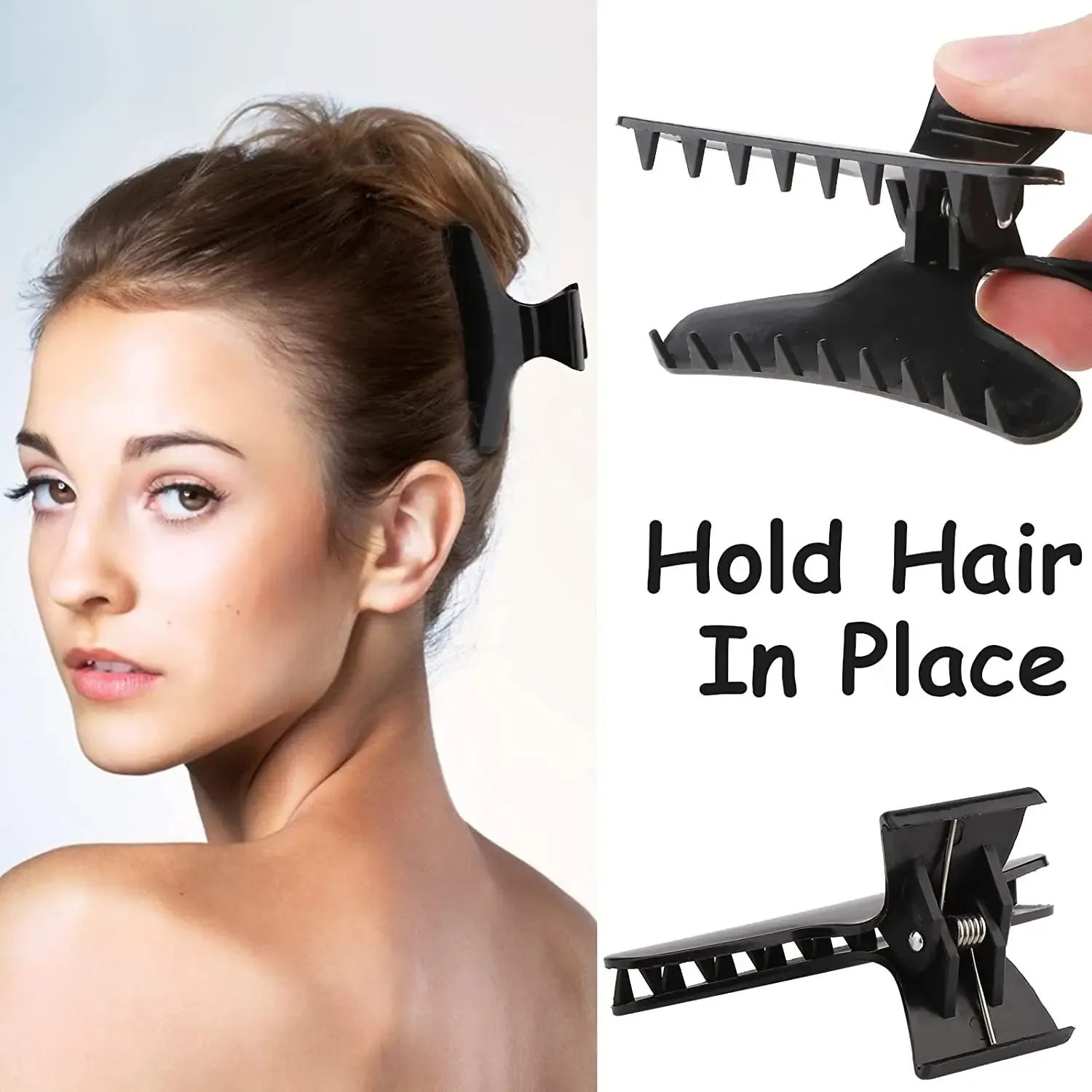 Pince papillon noire pour un style raffiné