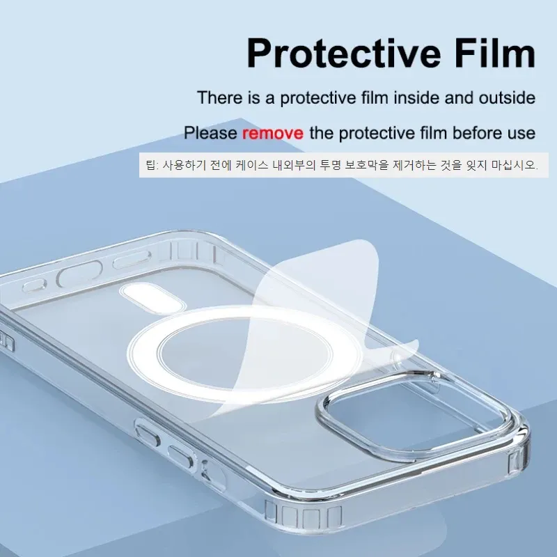 Coque MagSafe en silicone et acrylique pour iPhone 11 à 16 Pro Max 6