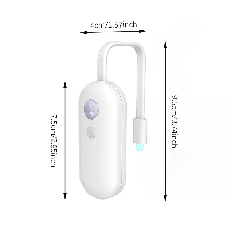 Veilleuse LED RVB intelligente à capteur de mouvement pour salle de bain, rechargeable par USB 4