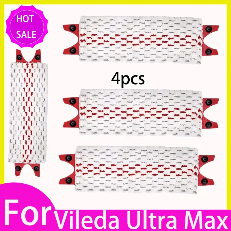Tampons de rechange en microfibre pour balai plat Vileda Ultra Max, séchage rapide, lavables en machine 7