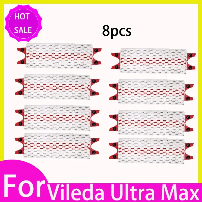Tampons de rechange en microfibre pour balai plat Vileda Ultra Max, séchage rapide, lavables en machine 11