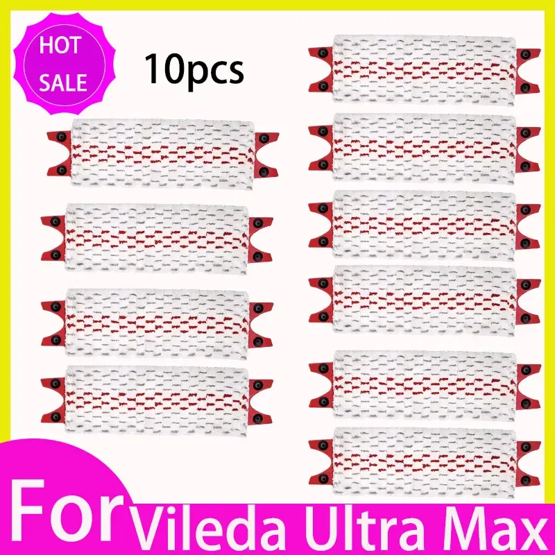 Tampons de rechange en microfibre pour balai plat Vileda Ultra Max, séchage rapide, lavables en machine 12