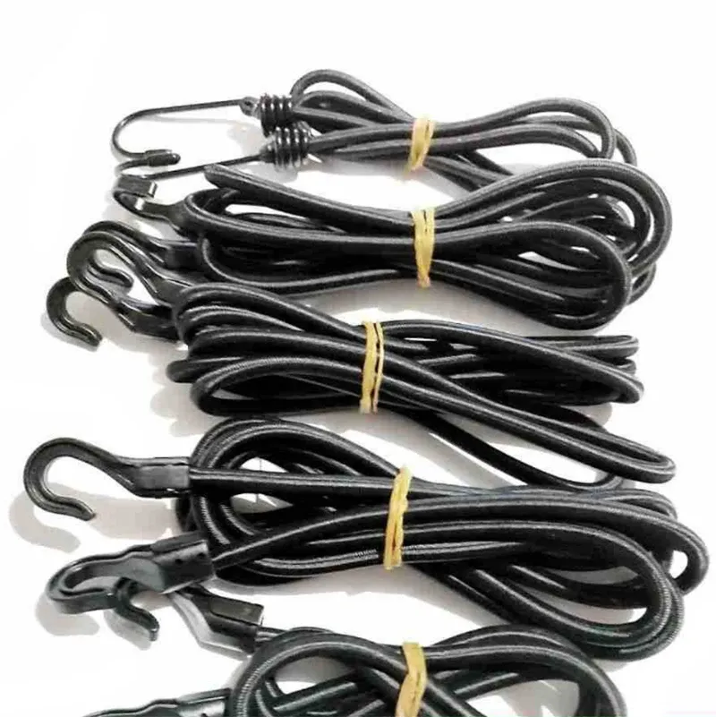 Sangle élastique de fixation pour voiture avec crochets en plastique, idéale pour bagages, tente, kayak, bateau, canoë et vélos, disponible en 1 m, 1,5 m et 2 m 5