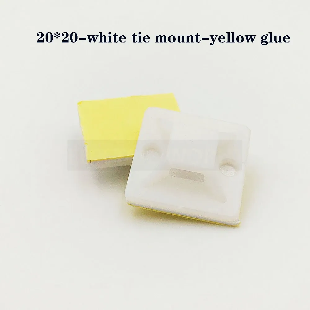 Support de fixation pour serre-câble noir et blanc, clip pour voiture, support mural amovible pour câbles, base auto-adhésive verte 16