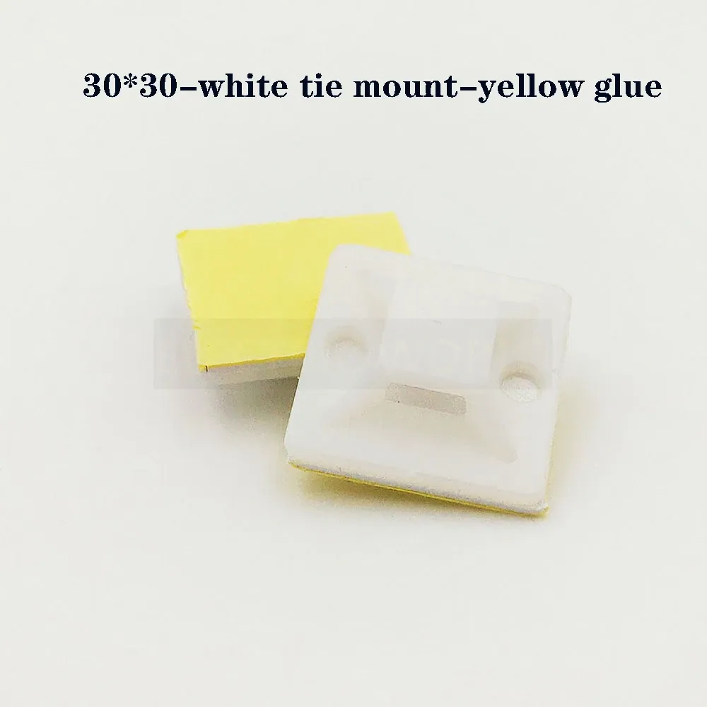 Support de fixation pour serre-câble noir et blanc, clip pour voiture, support mural amovible pour câbles, base auto-adhésive verte 18