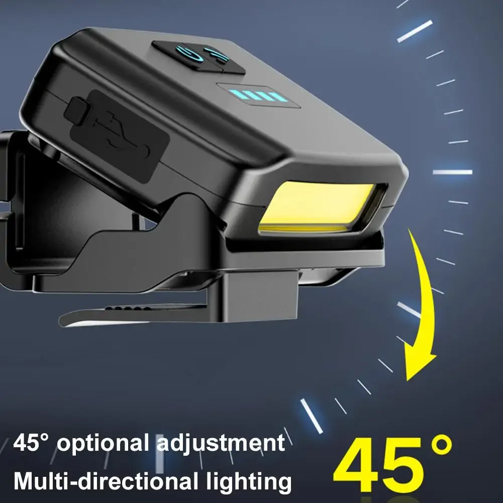 Lampe à pince LED à détection de mouvement, rechargeable et étanche, avec lumière rouge pour la pêche nocturne et le camping 6
