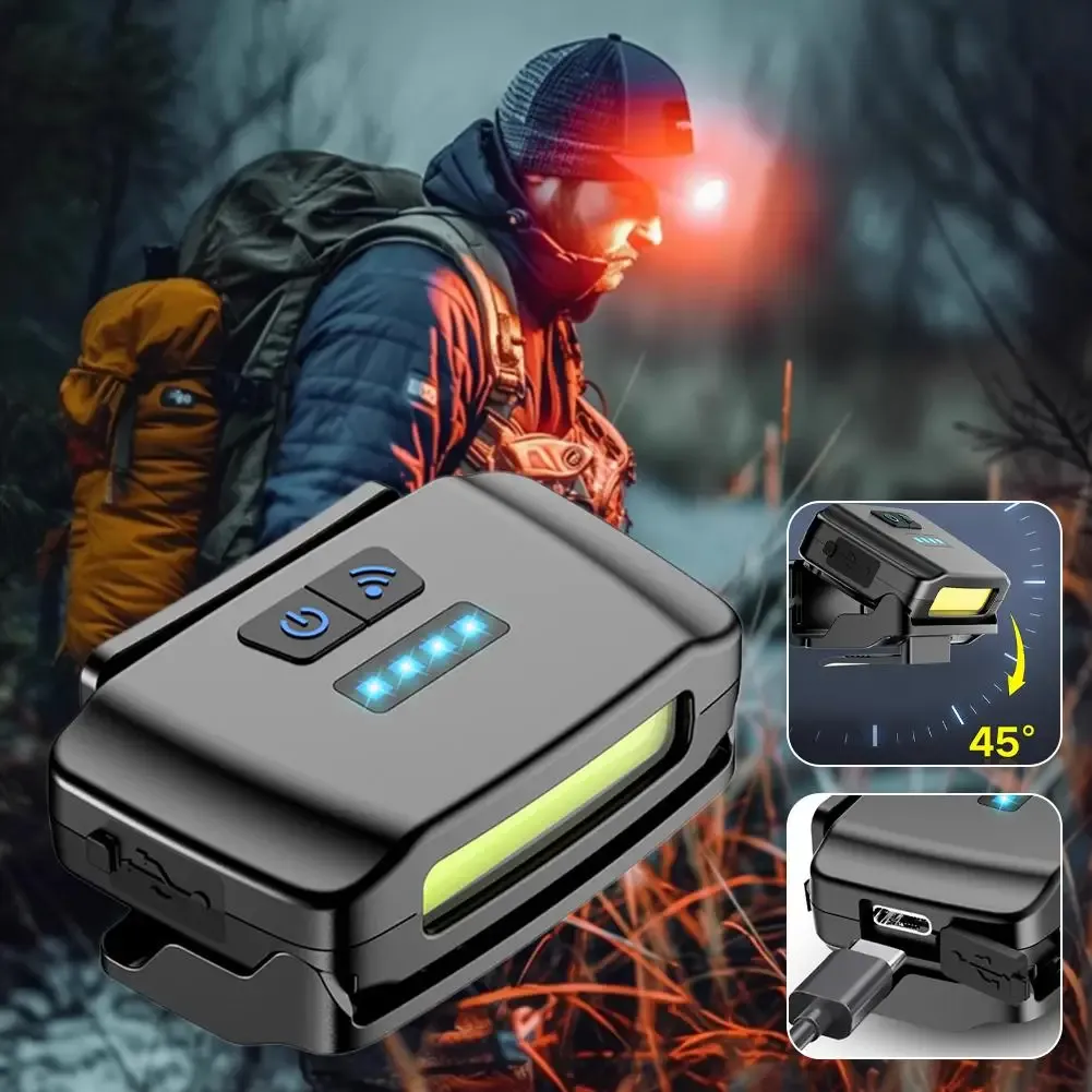 Lampe à clip LED pour casquette, utilisation en extérieur