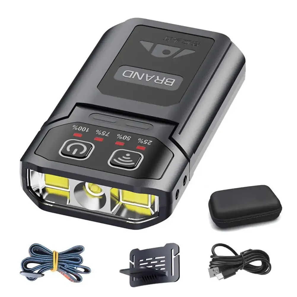 Lampe à pince LED à détection de mouvement, rechargeable et étanche, avec lumière rouge pour la pêche nocturne et le camping 14