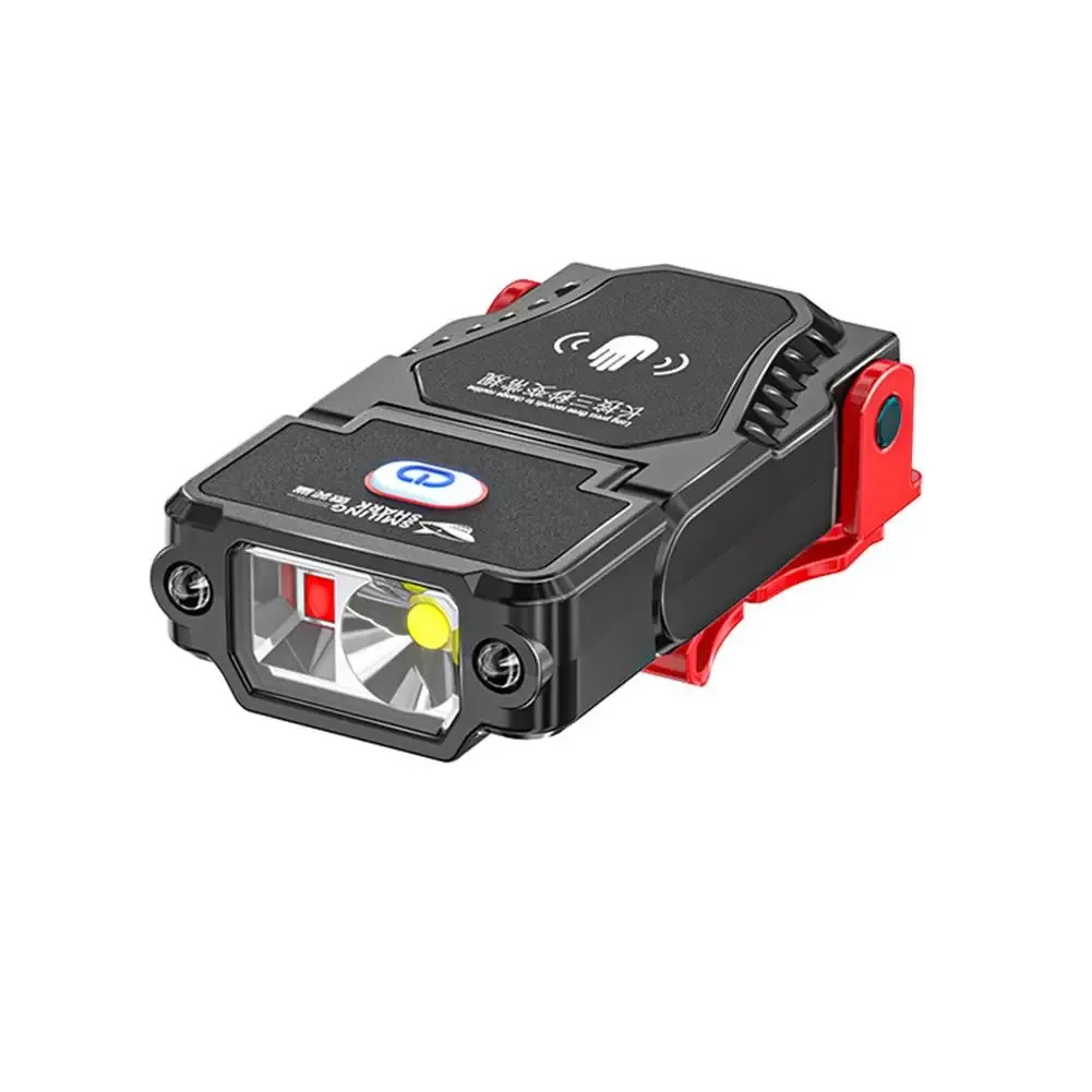 Lampe à pince LED à détection de mouvement, rechargeable et étanche, avec lumière rouge pour la pêche nocturne et le camping 7