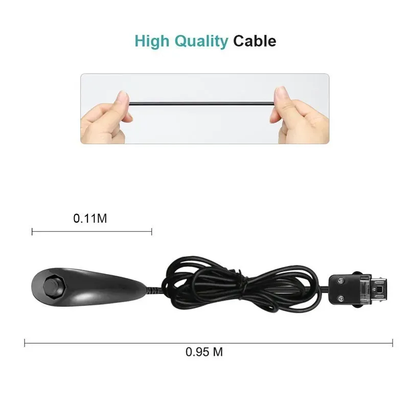 Nunchuk filaire pour Nintendo Wii, prise en main