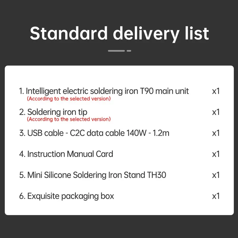 Station de soudage intelligente ALIENTEK T90, fer à souder PD 140 W à température réglable, alimentation DC 28 V, plage 80–450 °C, kit avec pointes C245, C210 et T65 6