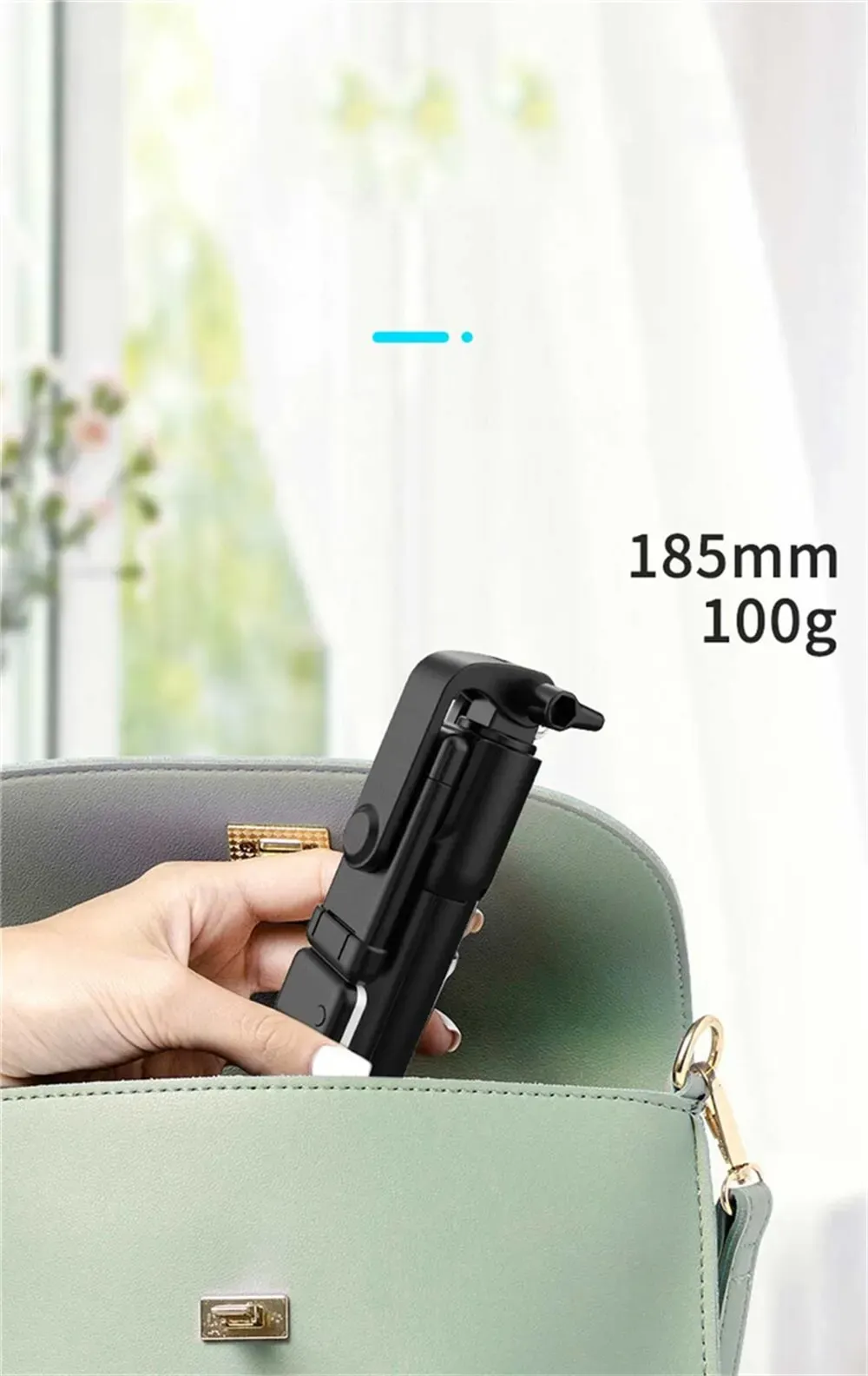 Trépied portable Bluetooth pour perche à selfie, utilisation en voyage