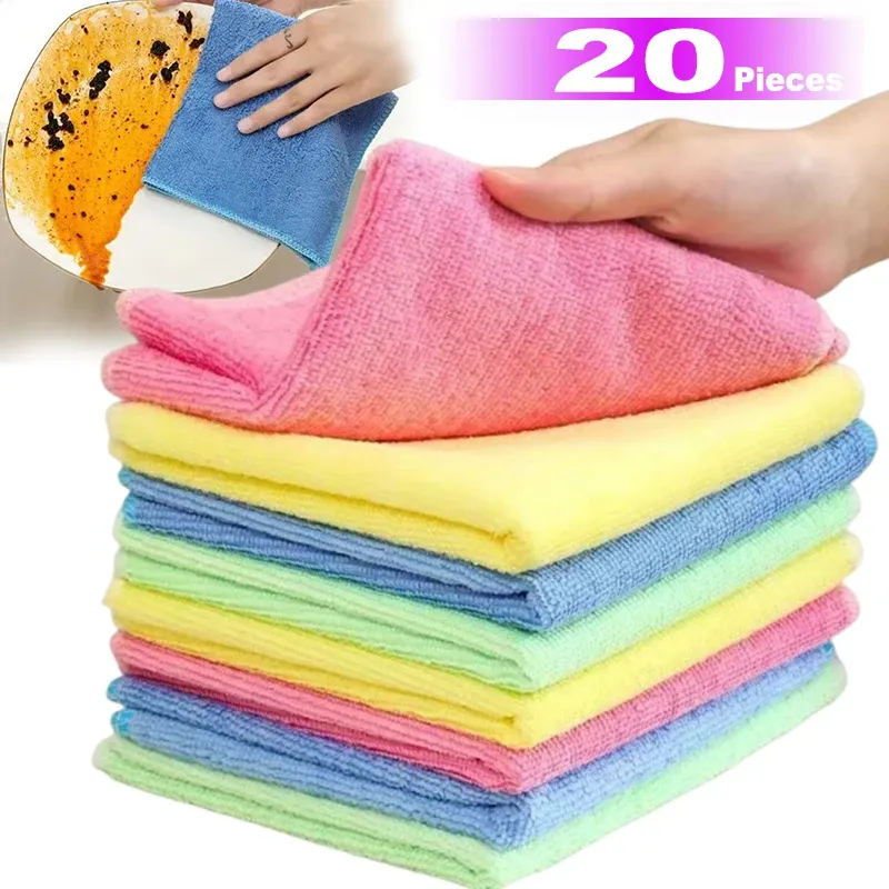 Chiffon de nettoyage en microfibre, torchon à vaisselle non pelucheux pour cuisine - Image 1