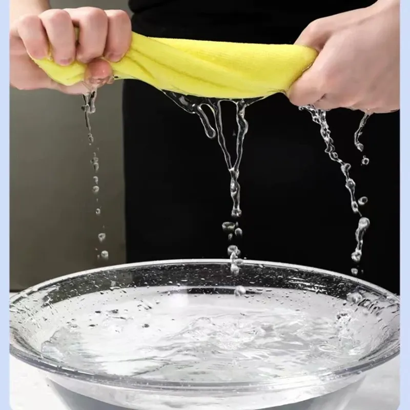Chiffon de nettoyage en microfibre, torchon à vaisselle non pelucheux pour cuisine 5
