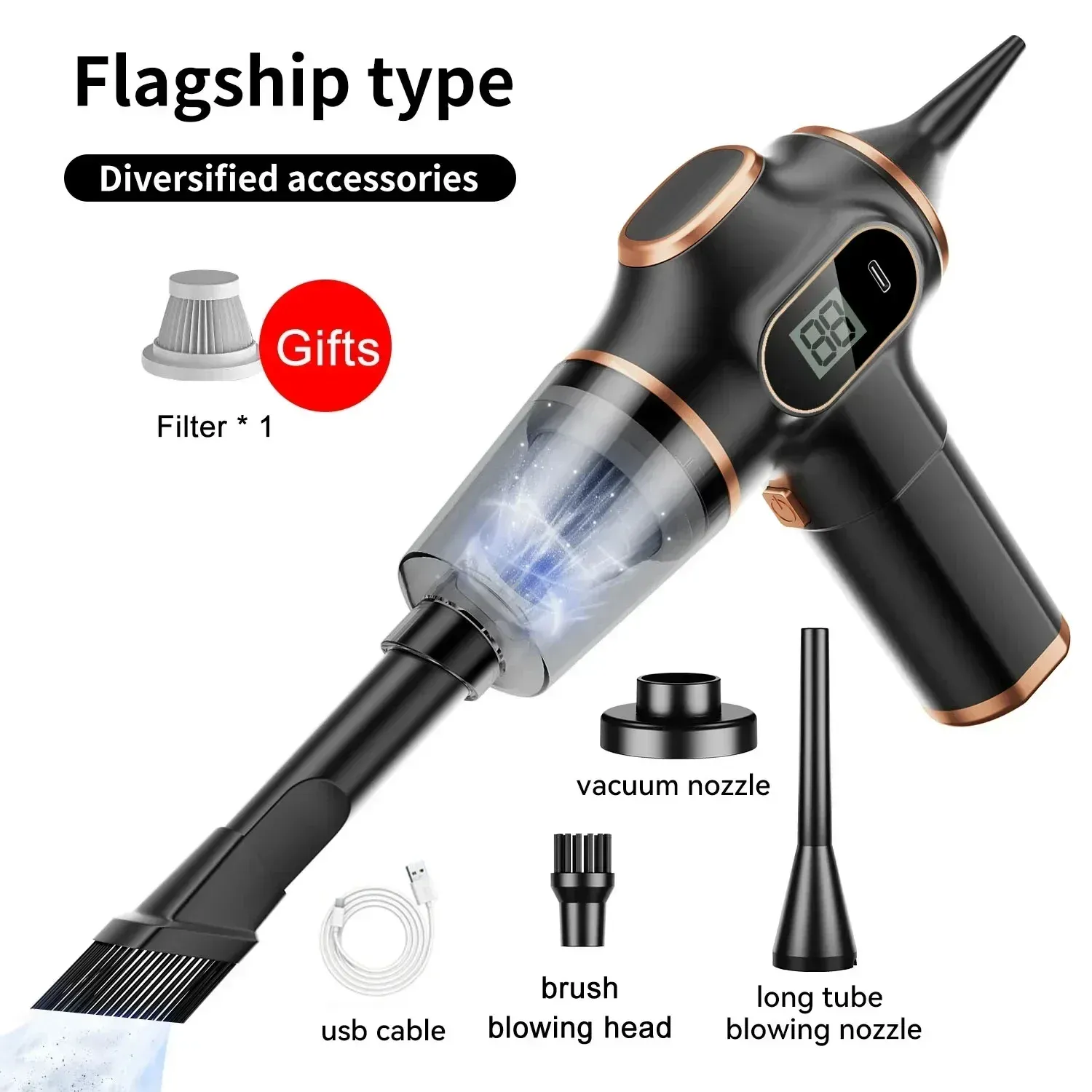 Aspirateur à main sans fil Xiaomi 9500000Pa, portable, usage domestique et automobile 7