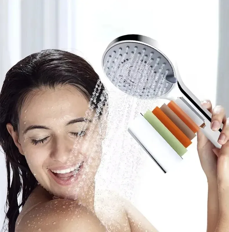 Ensemble de douche 3 pièces avec pommeau 5 modes à haut débit et douchette à main 3