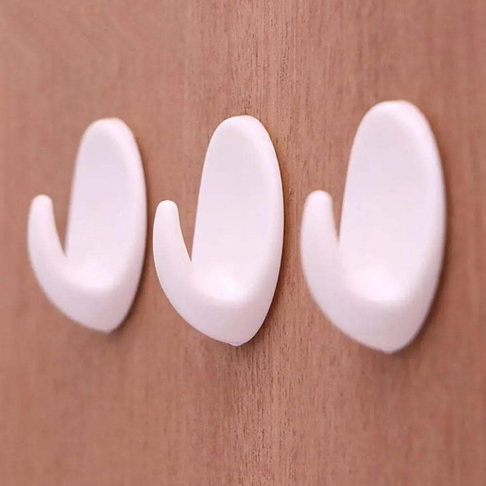 Lot de 5 crochets muraux auto-adhésifs pour cuisine et maison, supports de suspension pour vêtements - Image 1