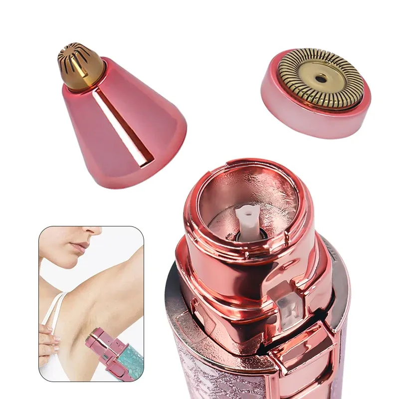 Épilateur portable 2 en 1 pour sourcils, corps, visage et lèvres, rechargeable et compact 4