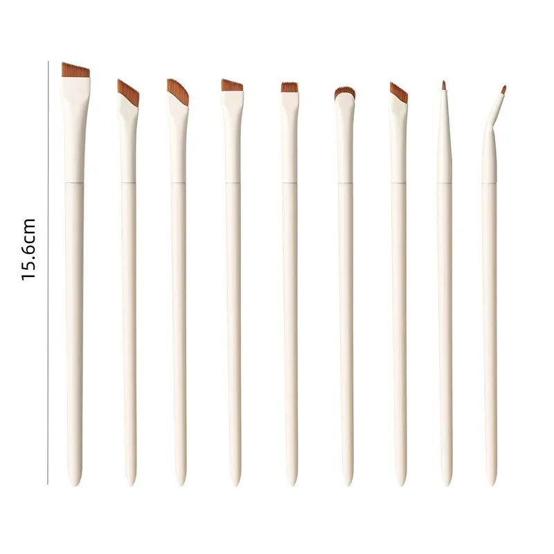 Ensemble de pinceaux de maquillage avec lame de mise à niveau, pinceau eyeliner à tête fine biseautée, pinceau sourcils et pinceau sous les yeux, pinceau de détail précis, 1/7/9 2