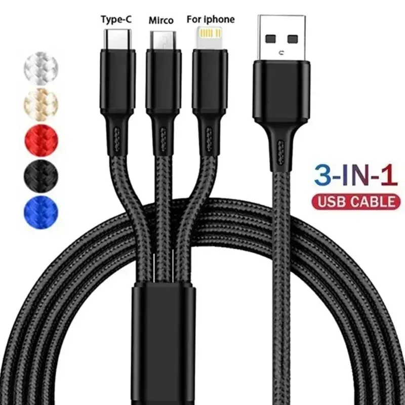 Câble USB 3 en 1 vue détaillée