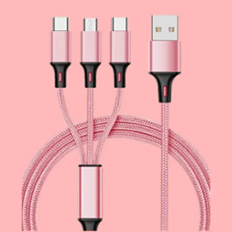 Câble USB 3 en 1 avec connecteurs Micro USB, USB-C et Lightning, charge rapide pour iPhone 11, 12, 13 Pro Max, Xiaomi et Samsung 9