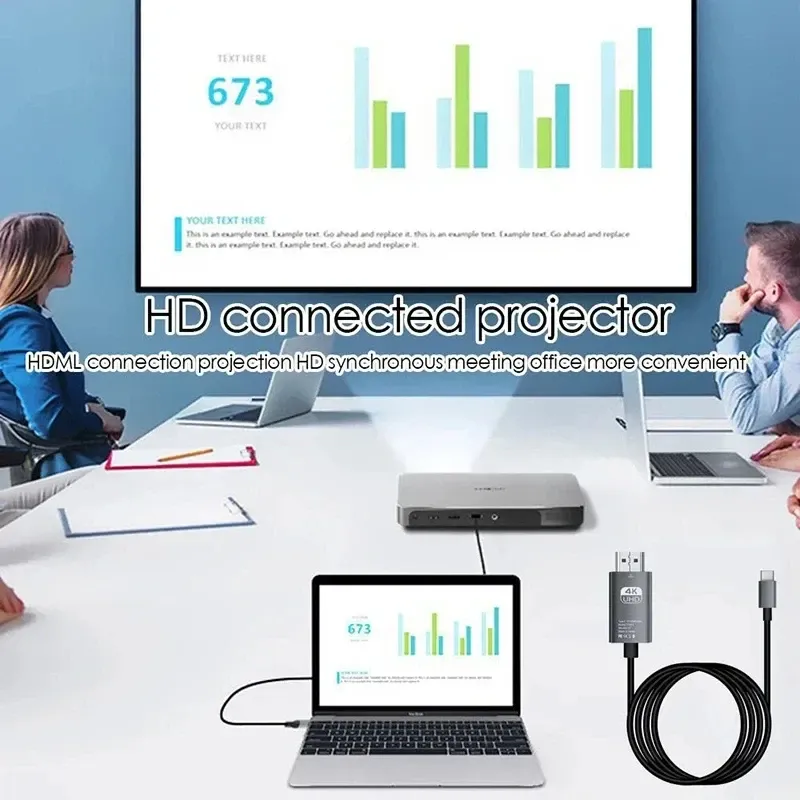 Câble USB-C vers HDMI en situation d'utilisation