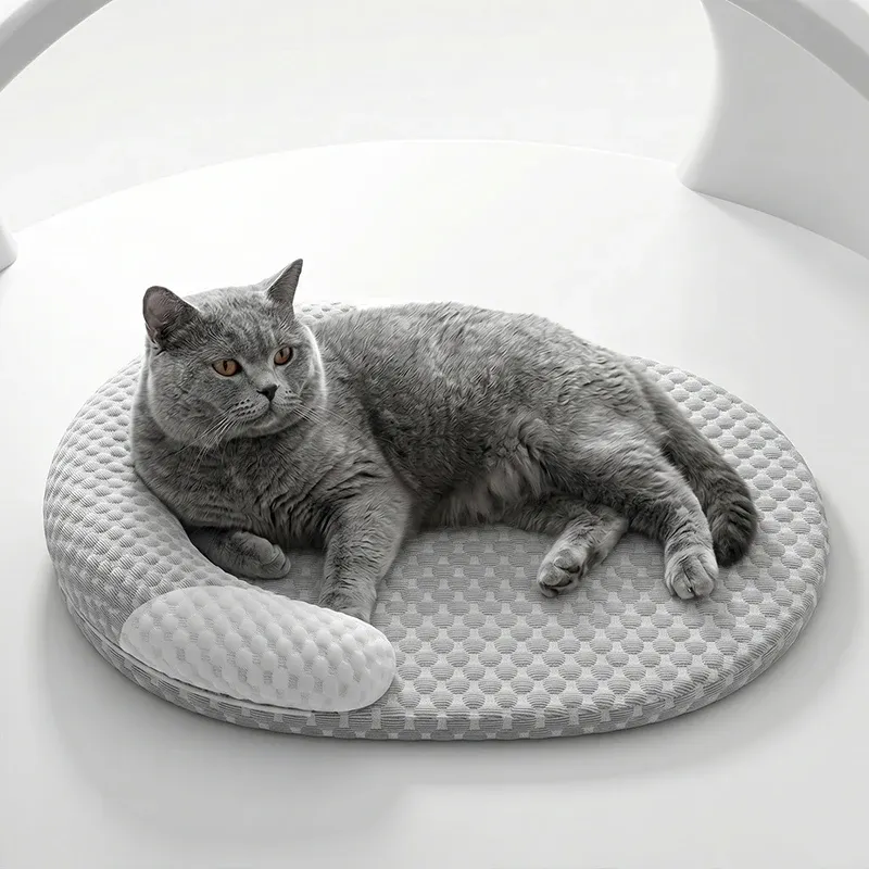 Coussin rafraîchissant ovale pour animaux de compagnie, tapis d'été respirant pour chiens et chats, toutes tailles 7