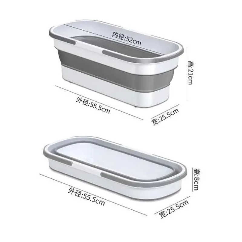 Seau pliable en plastique 30 L pour camping et usage ménager 6