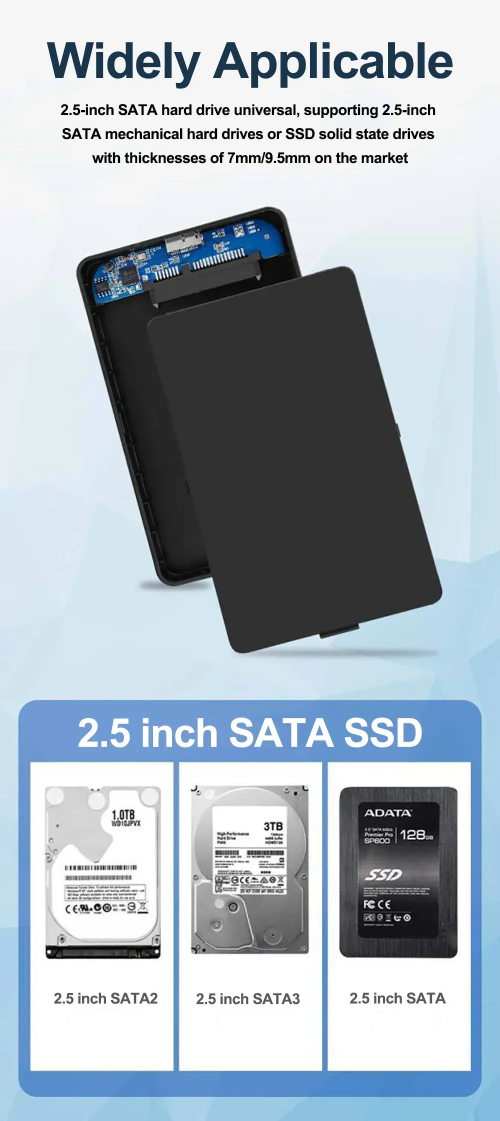 Boîtier externe pour disque dur, mise en situation