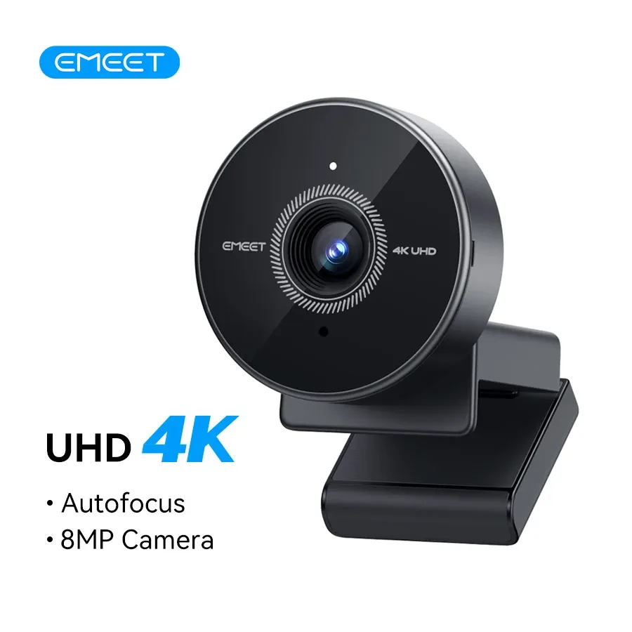 Webcam 4K avec microphone, mini caméra USB 1080p 60 fps pour ordinateur de bureau et portable, EMEET - Image 1