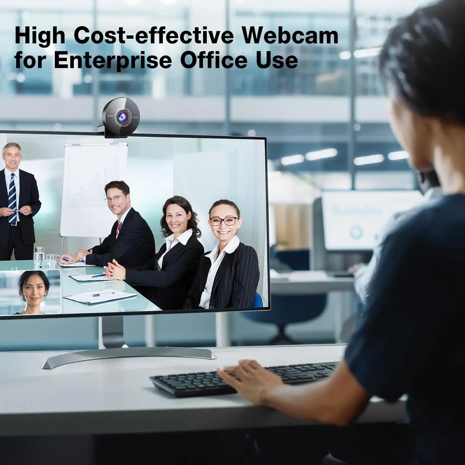 Webcam 4K avec microphone, mini caméra USB 1080p 60 fps pour ordinateur de bureau et portable, EMEET 5