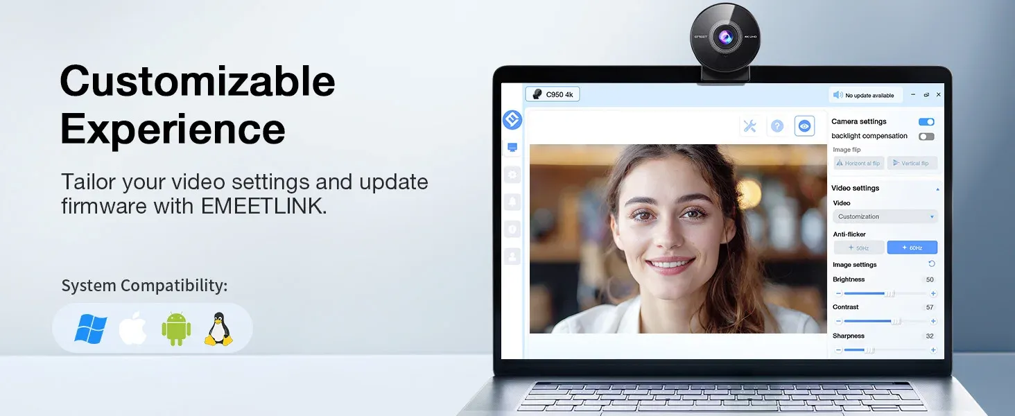 Webcam EMEET C950 vue de profil