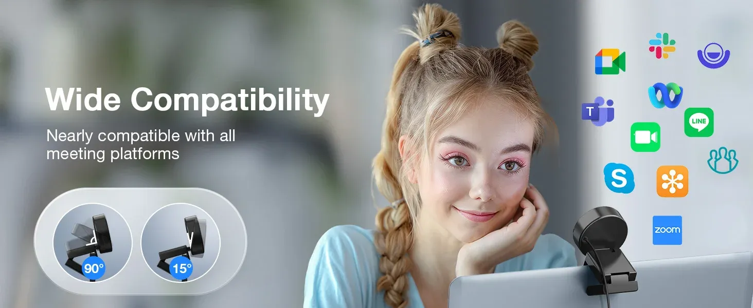 Compatibilité de la webcam EMEET C950 avec les plateformes