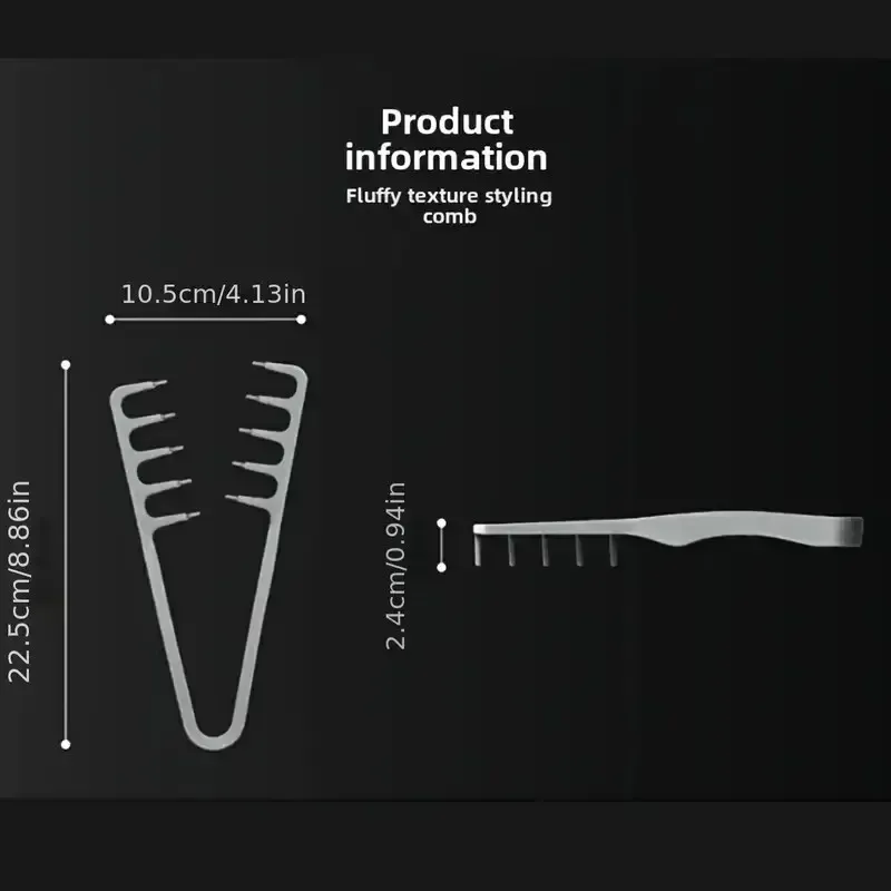 Peigne volumisant à dents larges, résultat naturel