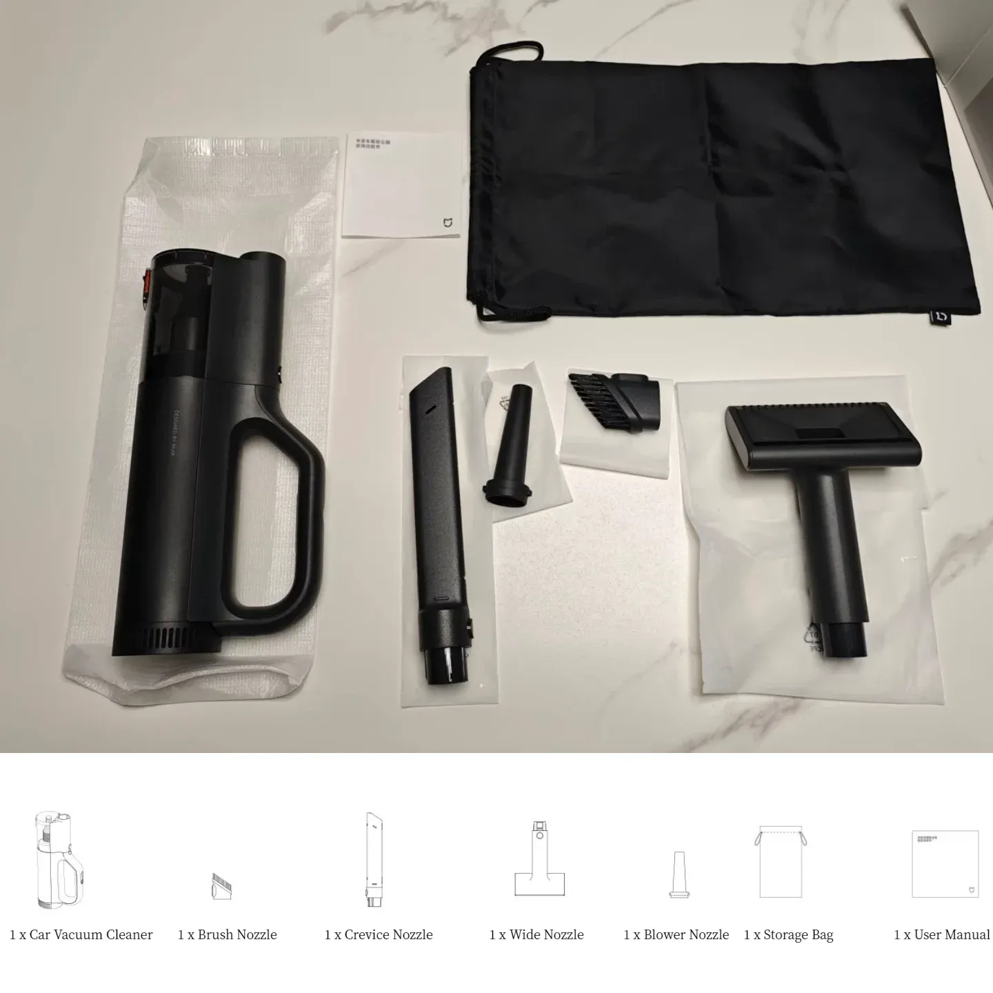 Aspirateur de voiture Xiaomi, mise en situation