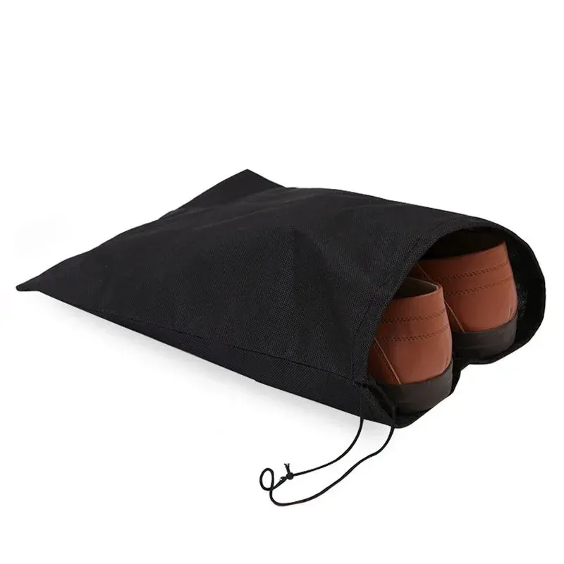 Pochette de voyage pour chaussures en non-tissé, sac de rangement portable à cordon, organisateur d'accessoires de voyage, sac à cordon haut 2