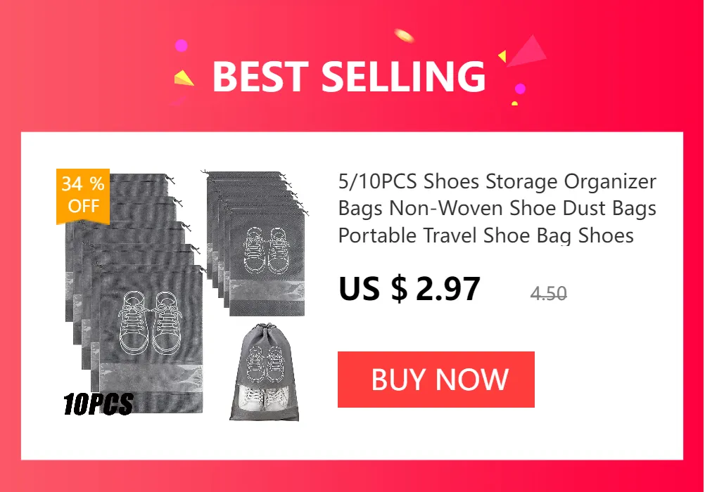 Pochette de voyage pour chaussures en non-tissé vue d'ensemble