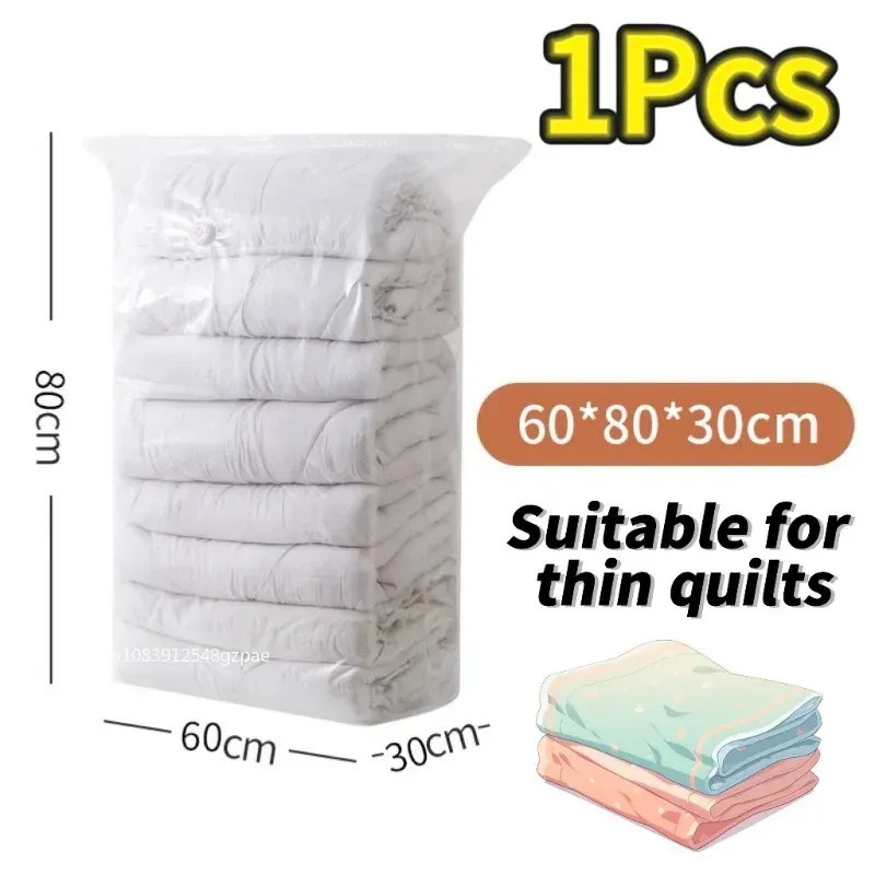 Sacs de rangement sous vide cubiques, grands sacs de rangement en plastique pour vêtements, couvettes et couvertures, sacs à compression, lot de 1 à 5 pièces 11