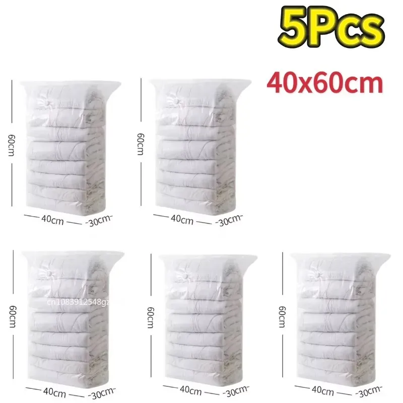 Sacs de rangement sous vide cubiques, grands sacs de rangement en plastique pour vêtements, couvettes et couvertures, sacs à compression, lot de 1 à 5 pièces 17