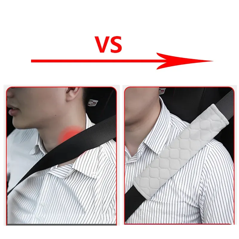 Coussinet de ceinture de sécurité réglable pour voiture en velours doux, anti-pincement et anti-usure, toutes saisons 6