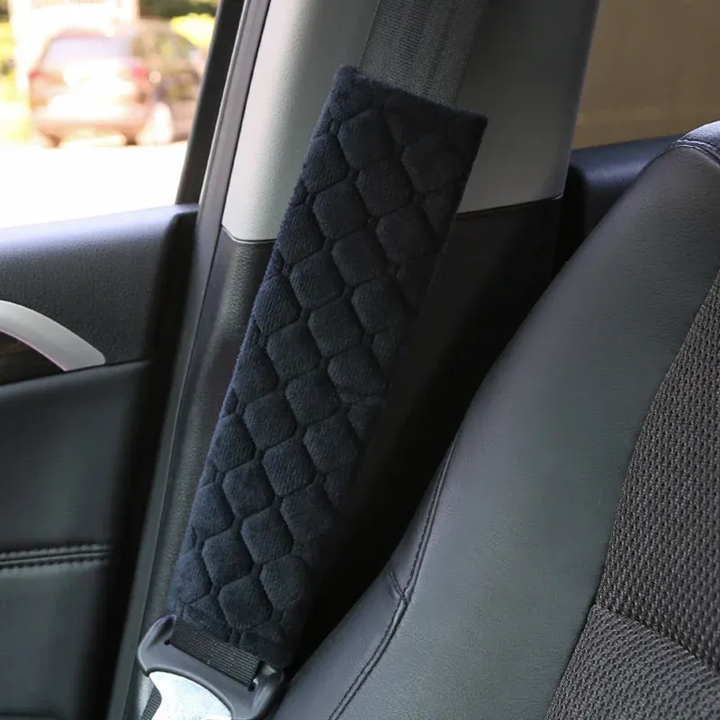 Coussinet de ceinture de sécurité réglable pour voiture en velours doux, anti-pincement et anti-usure, toutes saisons 9