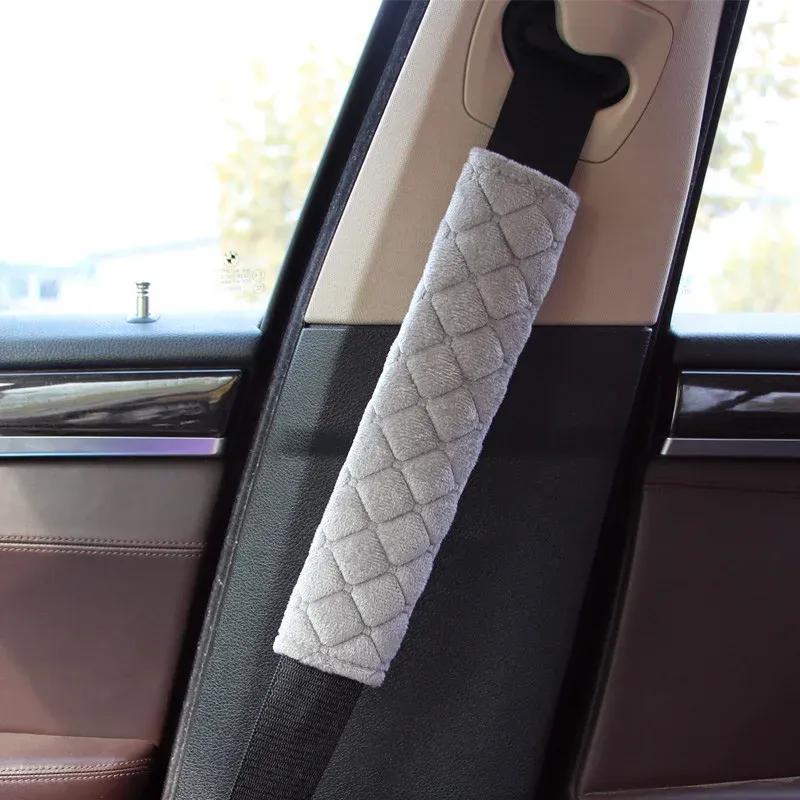 Coussinet de ceinture de sécurité réglable pour voiture en velours doux, anti-pincement et anti-usure, toutes saisons 8