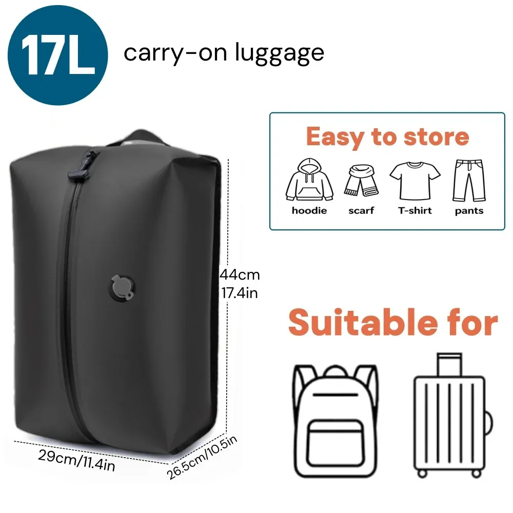 Sacs sous Vide pour Vêtements avec Pompe Électrique Sans Fil, Gain de Place 80 %, 9L, 17L et 34L, Matériau TPU Alimentaire 7