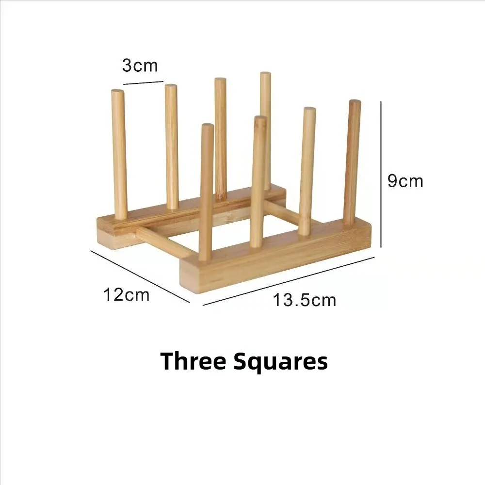 Égouttoir de rangement DIY en bambou et bois pour placards, organisateur de cuisine pour assiettes, planches à découper, tasses et couvercles de casseroles 12